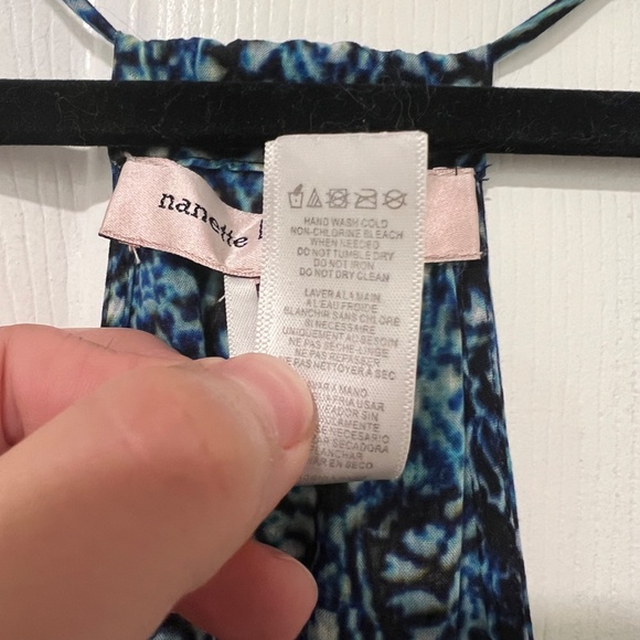 Nanette Lepore - Indigo Paisley Mini Dress Halter Beach Coverup - Picture 7 of 10